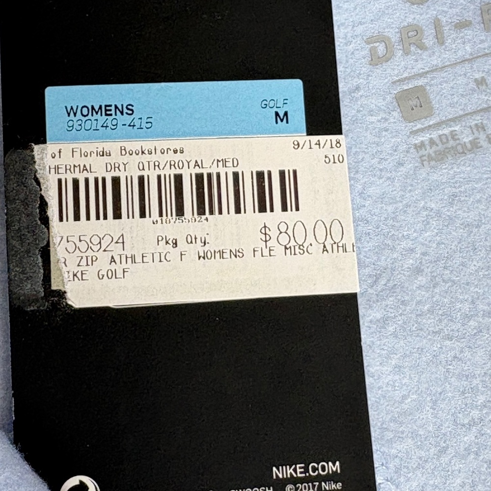 Nike Dry thermal fleece half zip long sleeve Florida Gators blue Medium - Picture 13 of 16